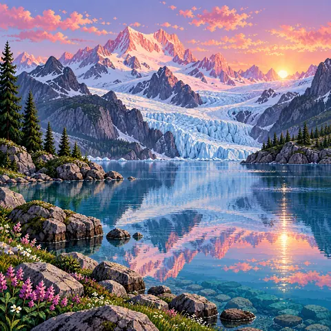 Moments of Glory imaginative pixel landscape