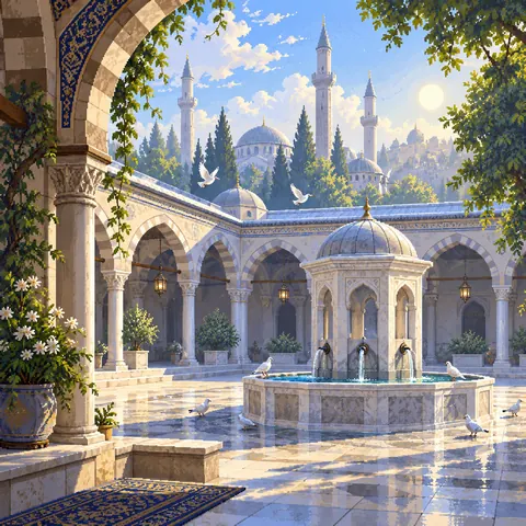 Faith upon Hearing the Call imaginative pixel landscape
