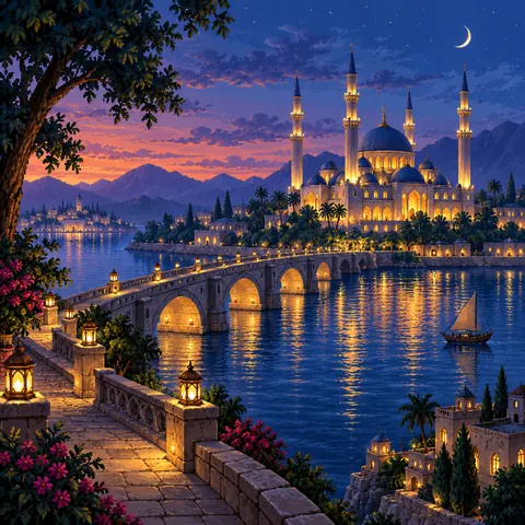A Prayer for Intercession imaginative pixel landscape