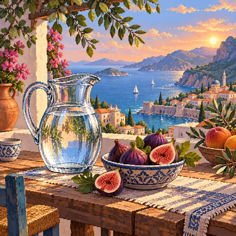 Praise after Food or Drink imaginative pixel landscape