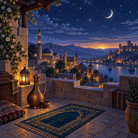 When the Night Awakens imaginative pixel landscape