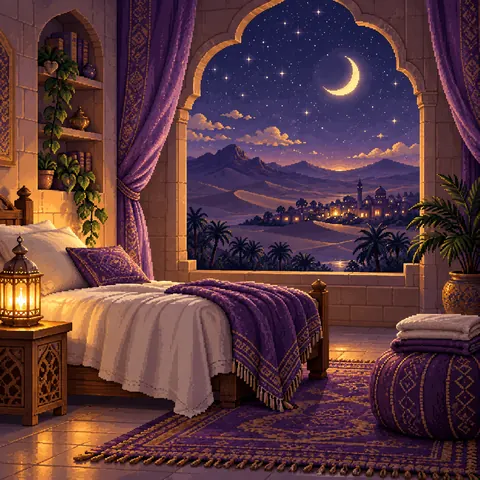 Sleep in Surrender imaginative pixel landscape